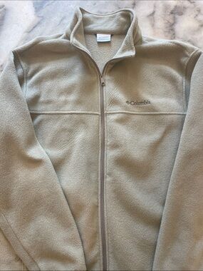 Columbia Khaki Full-Zip Fleece Jacket